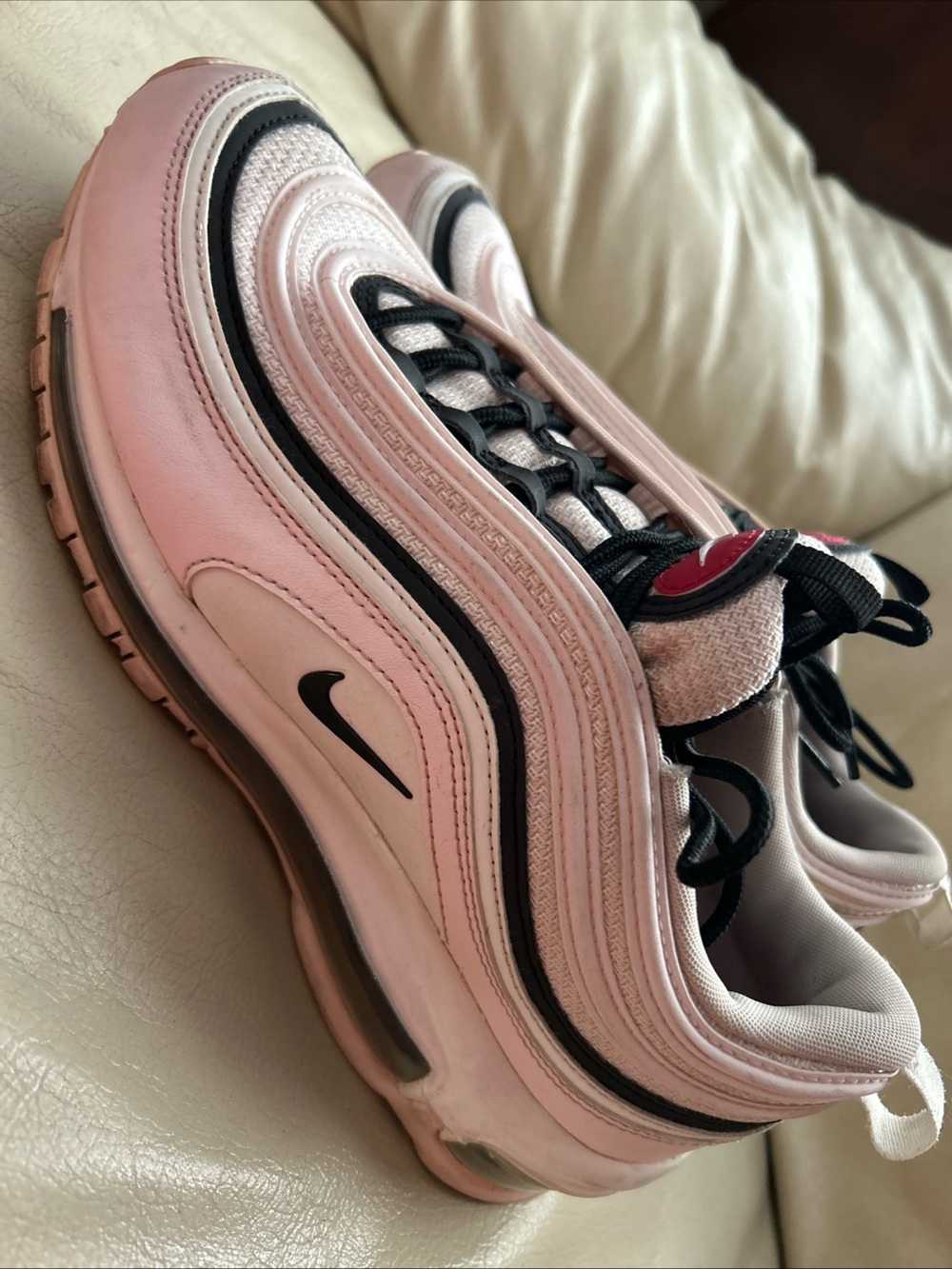 Nike Women’s Pink and Black Air Max 97 Sneakers